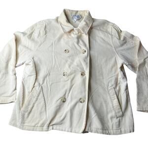 Pendleton Cream Corduroy Double Breasted Shacket Size XL